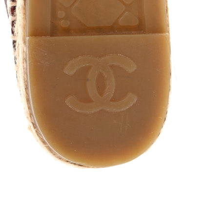 Chanel Lambskin CC Espadrilles 39 Burgundy 7 of 11