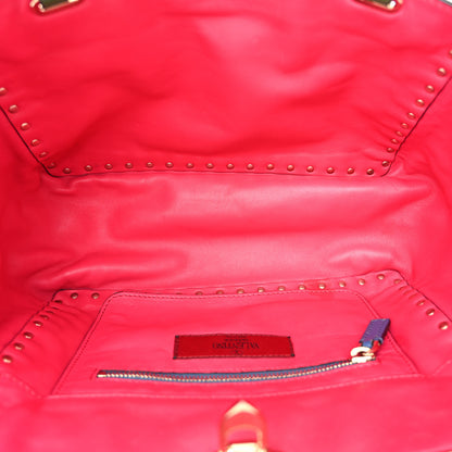 Valentino Garavani Vitello Colorblock Small Rockstud Tote Multicolor 5 of 9