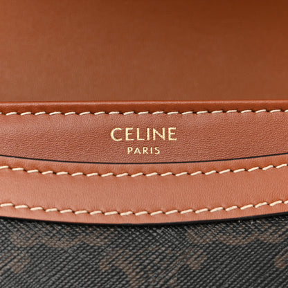 Celine Canvas Calfskin Triomphe Teen Besace Tan 6 of 10