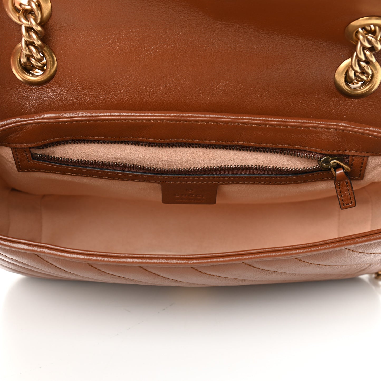 Azalea Calfskin Matelasse Diagonal Small GG Marmont Shoulder Bag Cuir