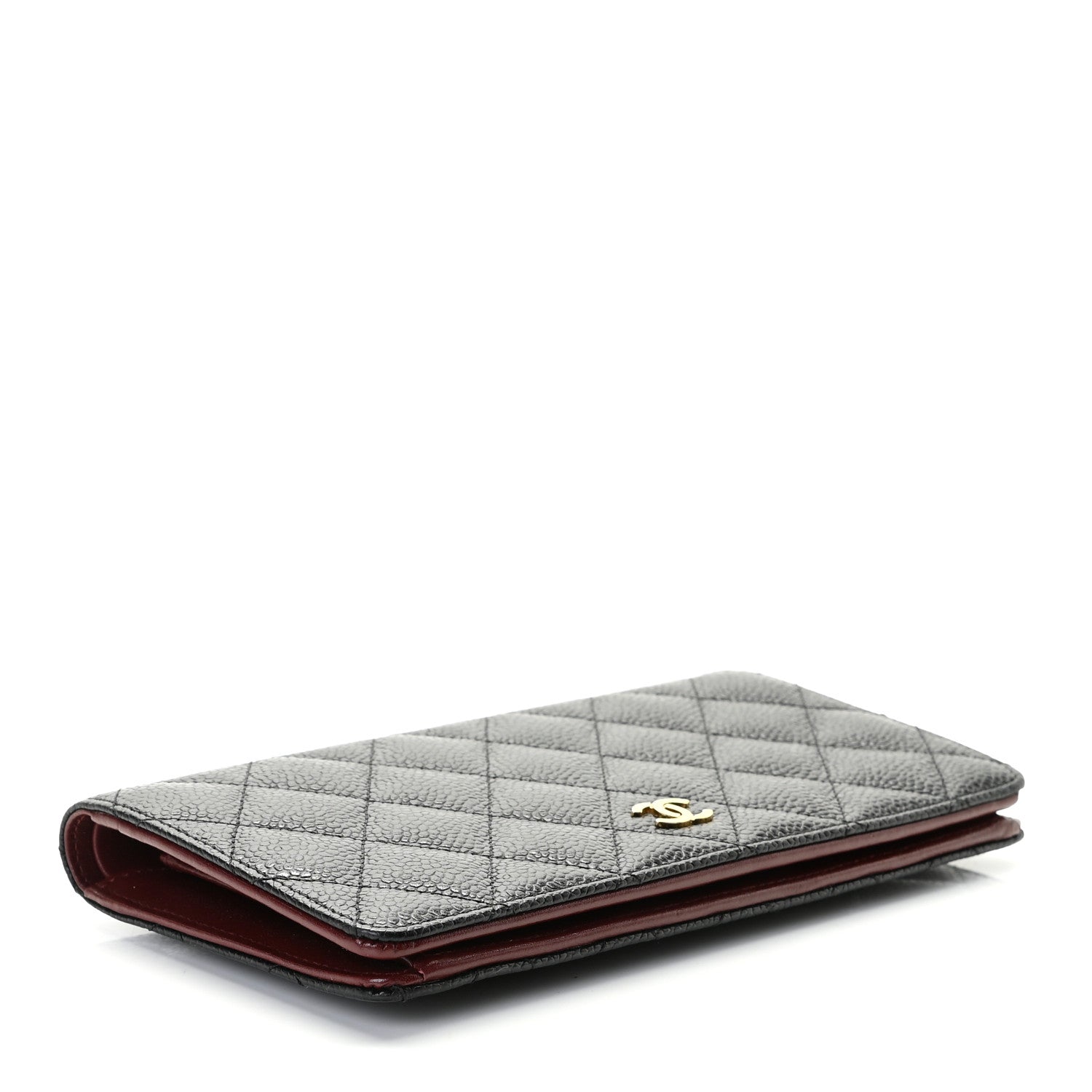 Chanel Caviar Quilted Yen Wallet Black 6 of 7