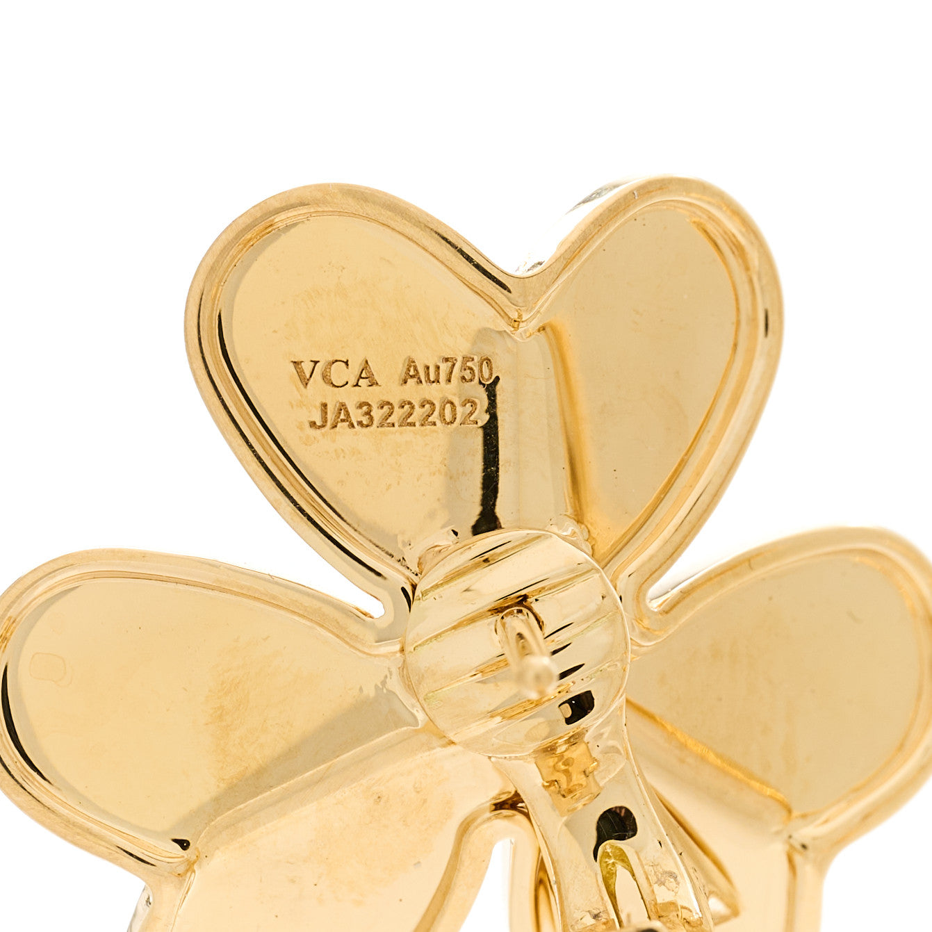 Van Cleef & Arpels 18K Yellow Gold Diamond Large Frivole Earrings 5 of 6