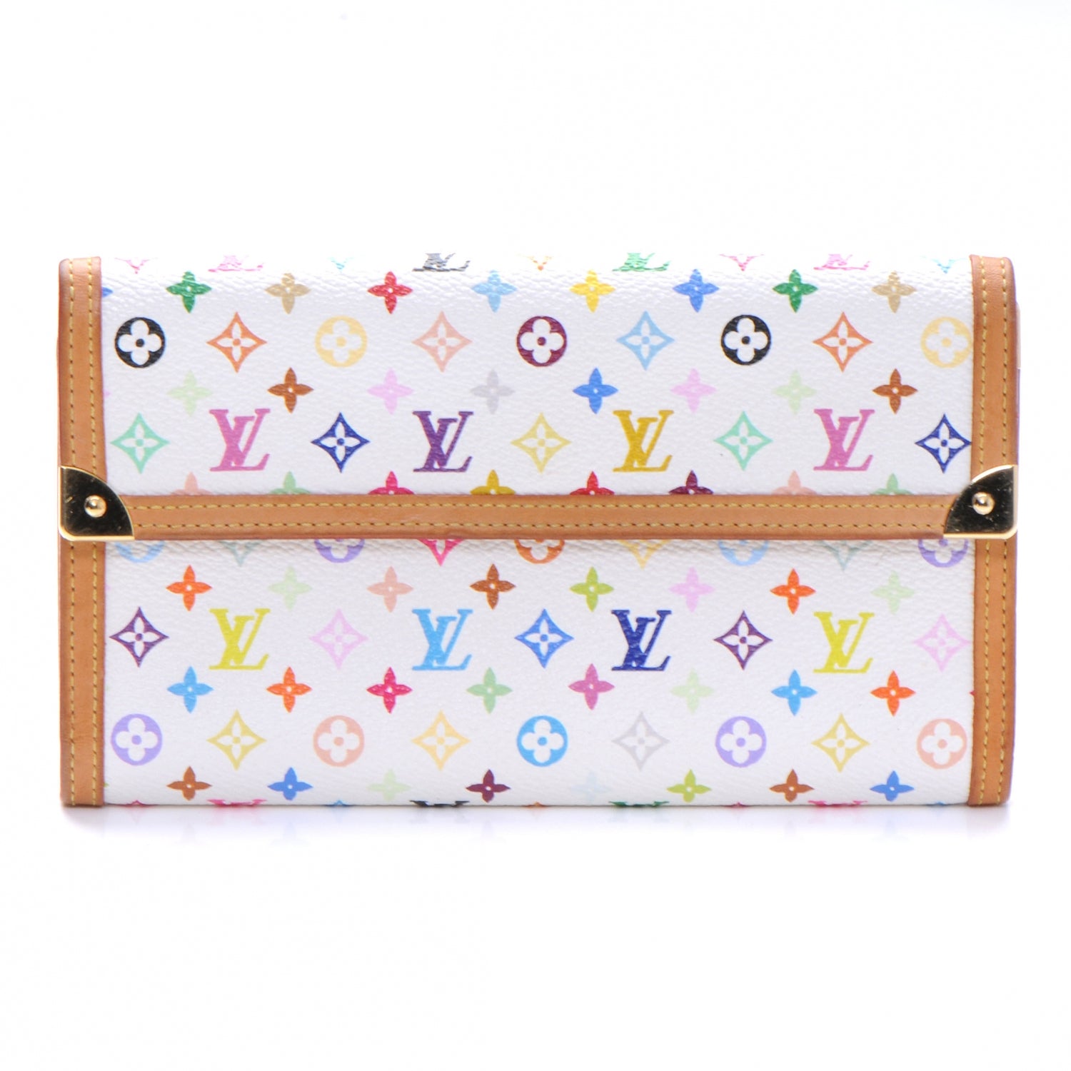 Louis Vuitton Monogram Multicolor Porte Tresor International Wallet White 1 of 7