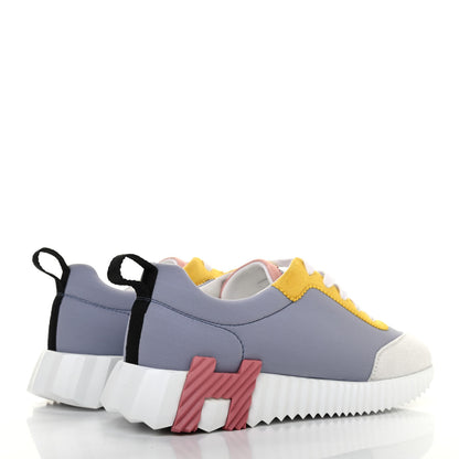 Hermes Technical Canvas Suede Goatskin Bouncing Sneakers 36.5 3 of 4