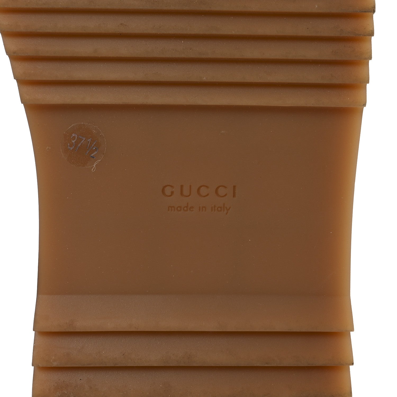 Gucci GG Supreme Monogram Water Flora Angelina Platform Slide Sandals 37.5 Beige White Multicolor 7 of 9