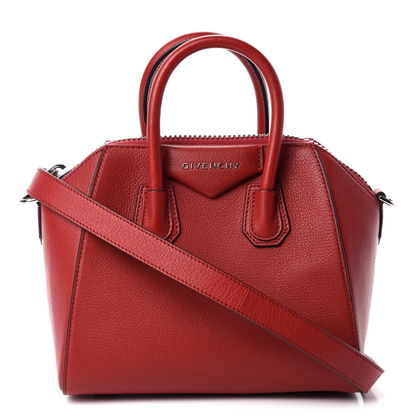Sugar Goatskin Mini Antigona Medium Red