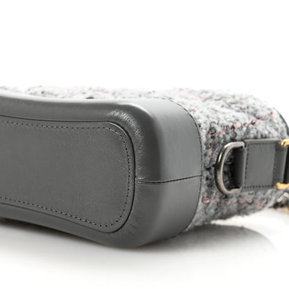 Chanel Tweed Calfskin Quilted Small Gabrielle Hobo Grey 10 of 10