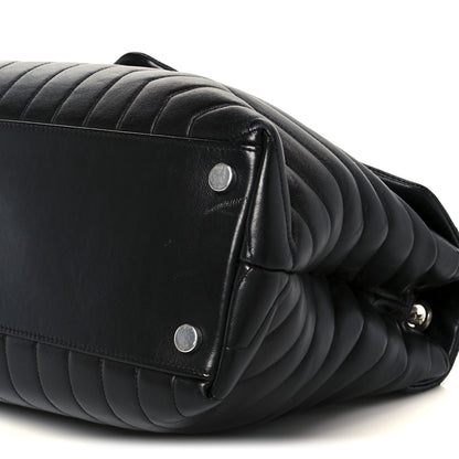 Saint Laurent Calfskin Y Quilted Monogram Large Loulou Chain Satchel Black 11 of 11
