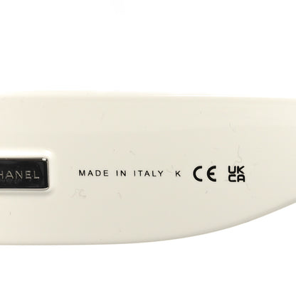 Chanel Acetate Cat Eye Sunglasses 6057 Black White 5 of 7