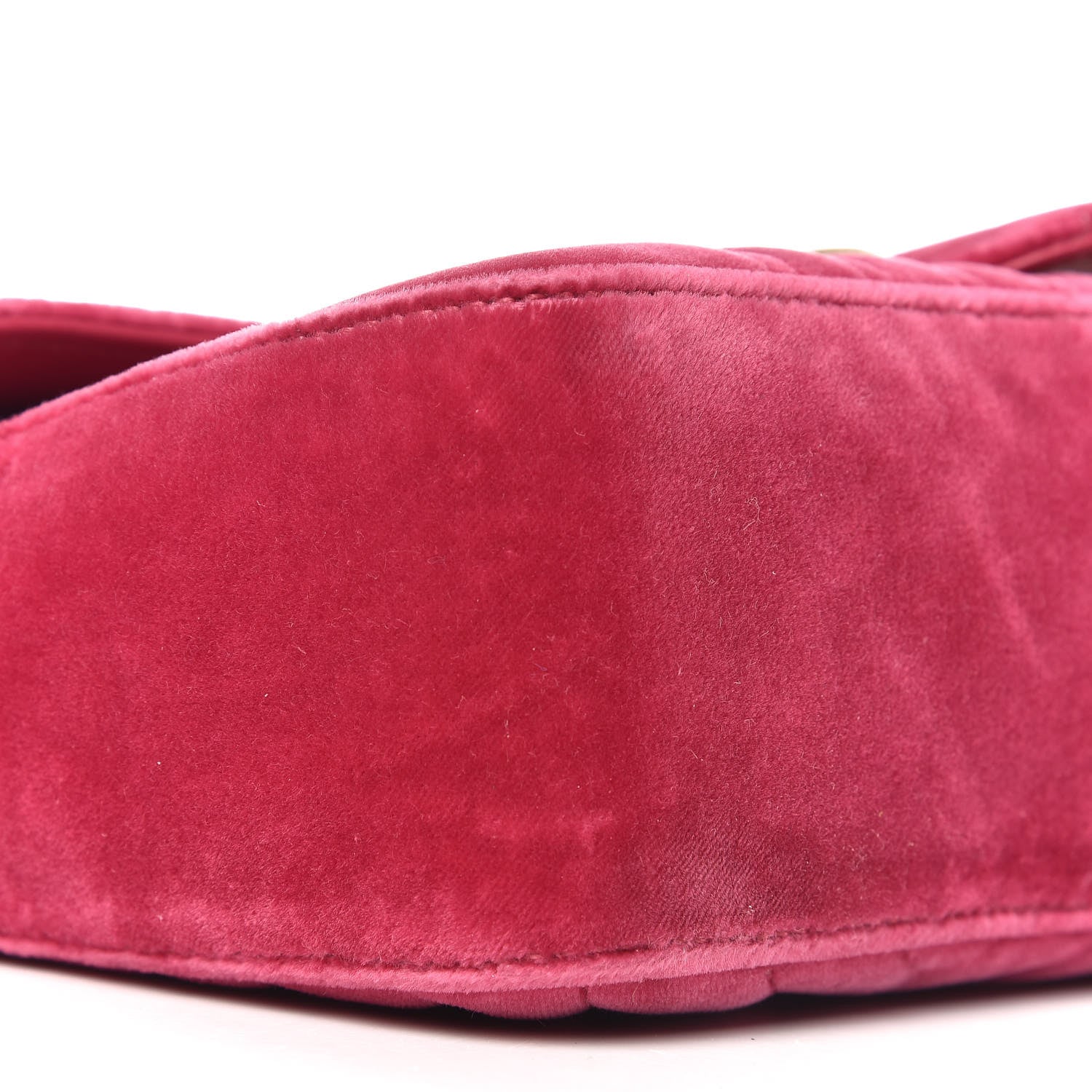 Gucci Velvet Matelasse Small GG Marmont Shoulder Bag Light Raspberry Rose 8 of 12
