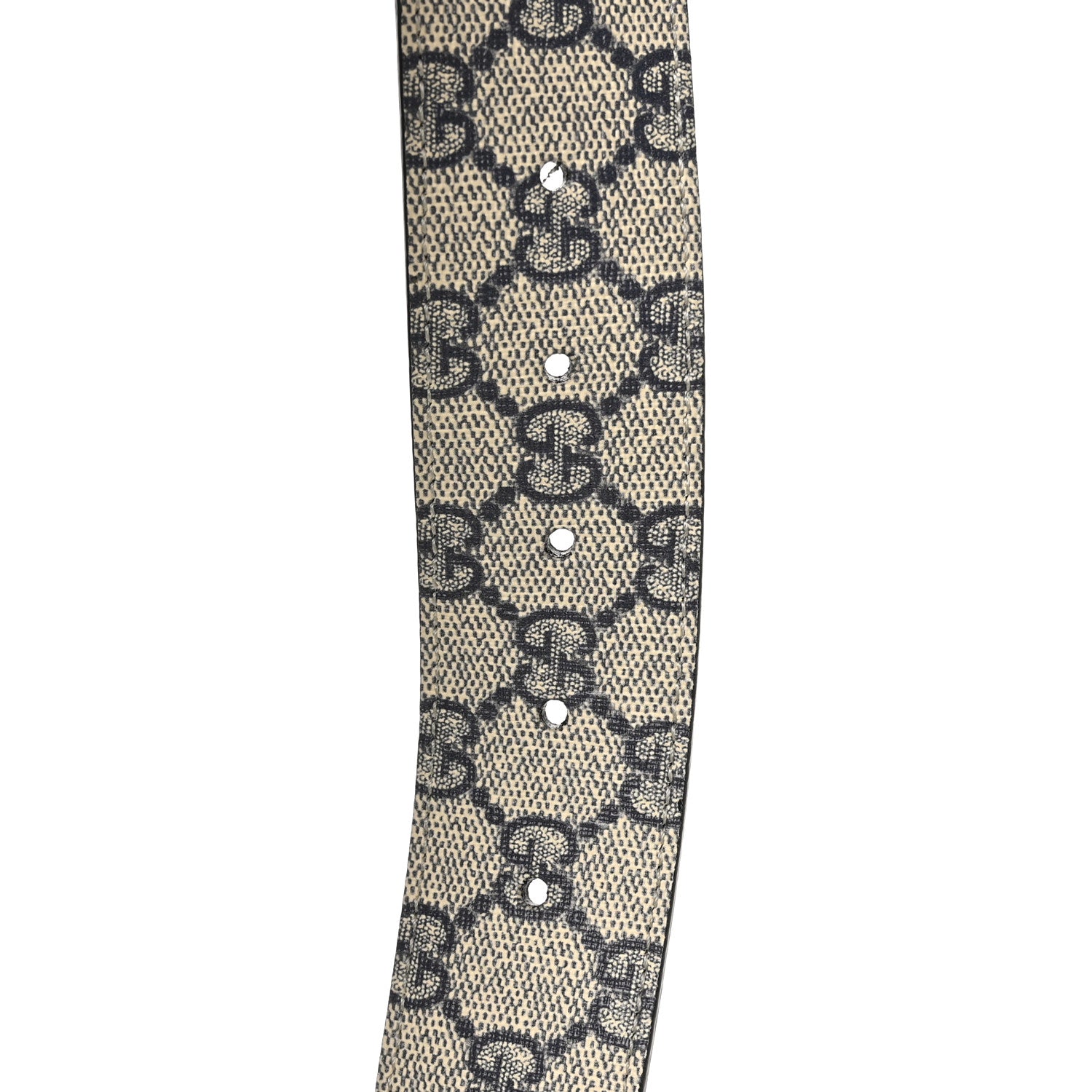 Gucci GG Supreme Monogram Selleria Calfskin Interlocking G 40mm Belt 100 40 Navy 5 of 6