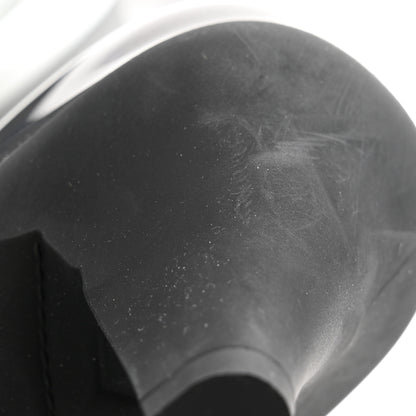 Gucci Rubber Womens Interlocking G Ankle Boot Pumps 37 Black Great White 9 of 10