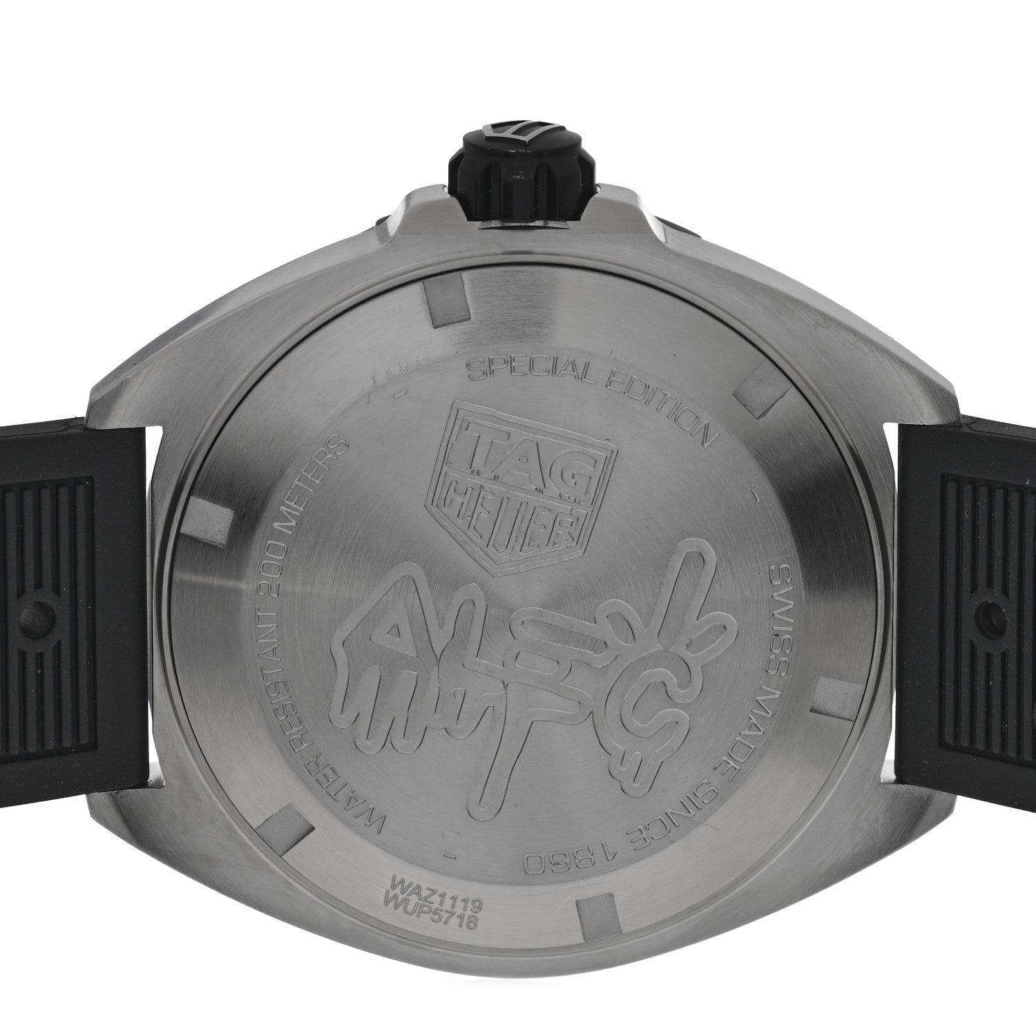 Tag Heuer Stainless Steel Rubber 41mm Formula 1 Monopoly Quartz Watch White WAZ1119 4 of 5