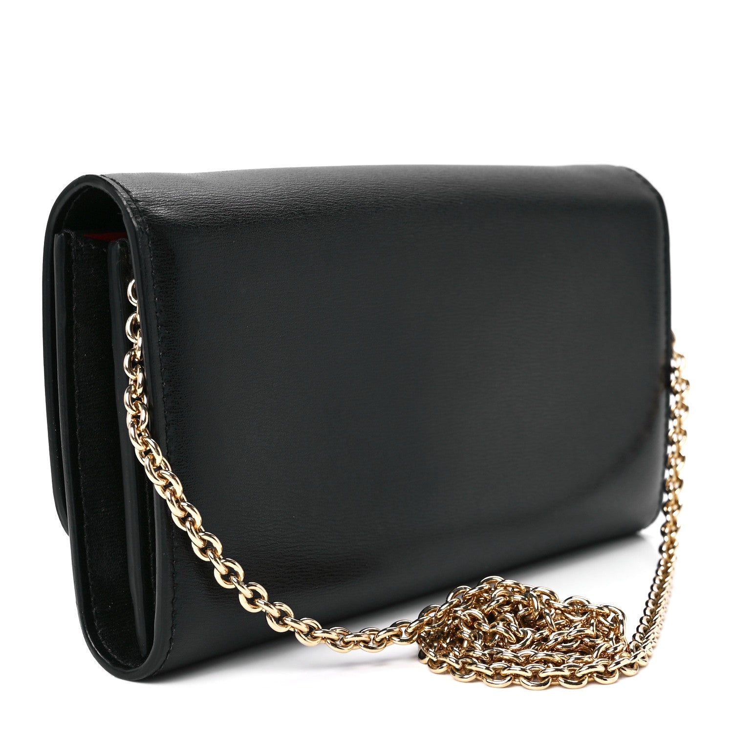 Salvatore Ferragamo Calfskin City Wallet On Chain Black Lipstick 3 of 11