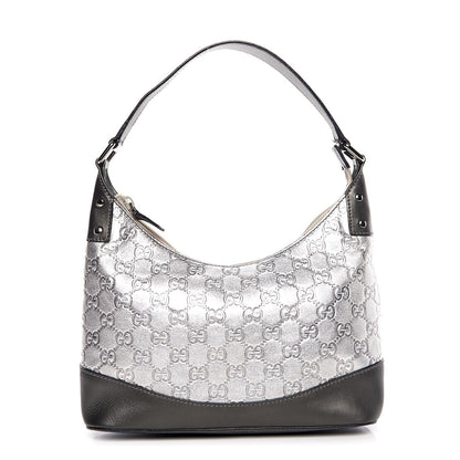 Gucci Metallic Guccissima Small Hobo Silver 1 of 8