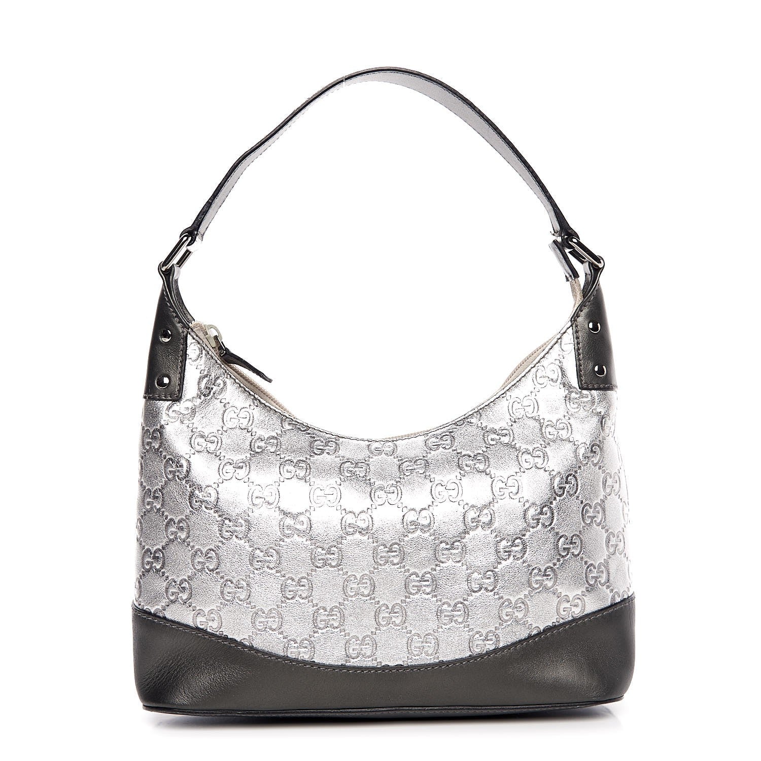 Gucci Metallic Guccissima Small Hobo Silver 1 of 8