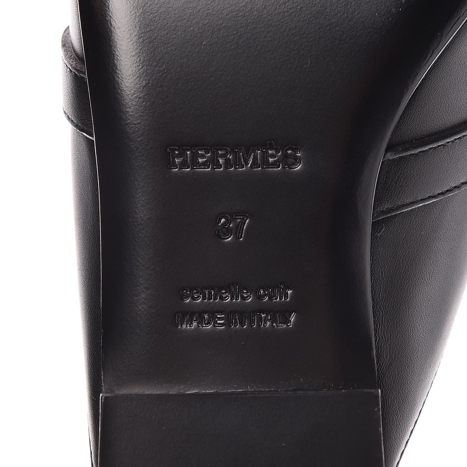 Hermes Goatskin Oz Mules 37 Black 6 of 12