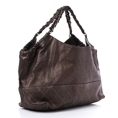 Chanel Metallic Calfskin Baby Coco Cabas Bronze 3 of 11