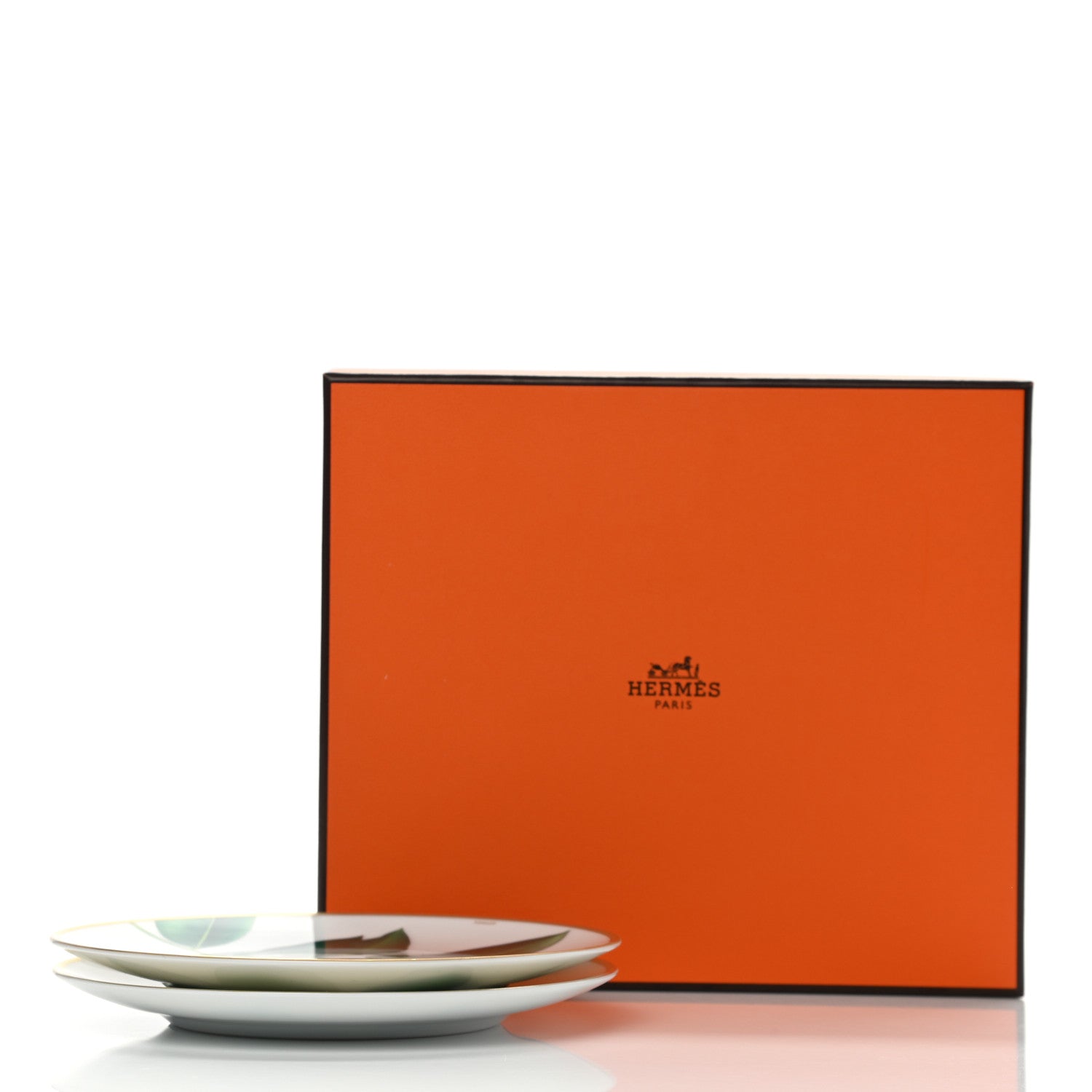 Hermes Porcelain Passifolia Dessert Plate Set of 2 7 of 7