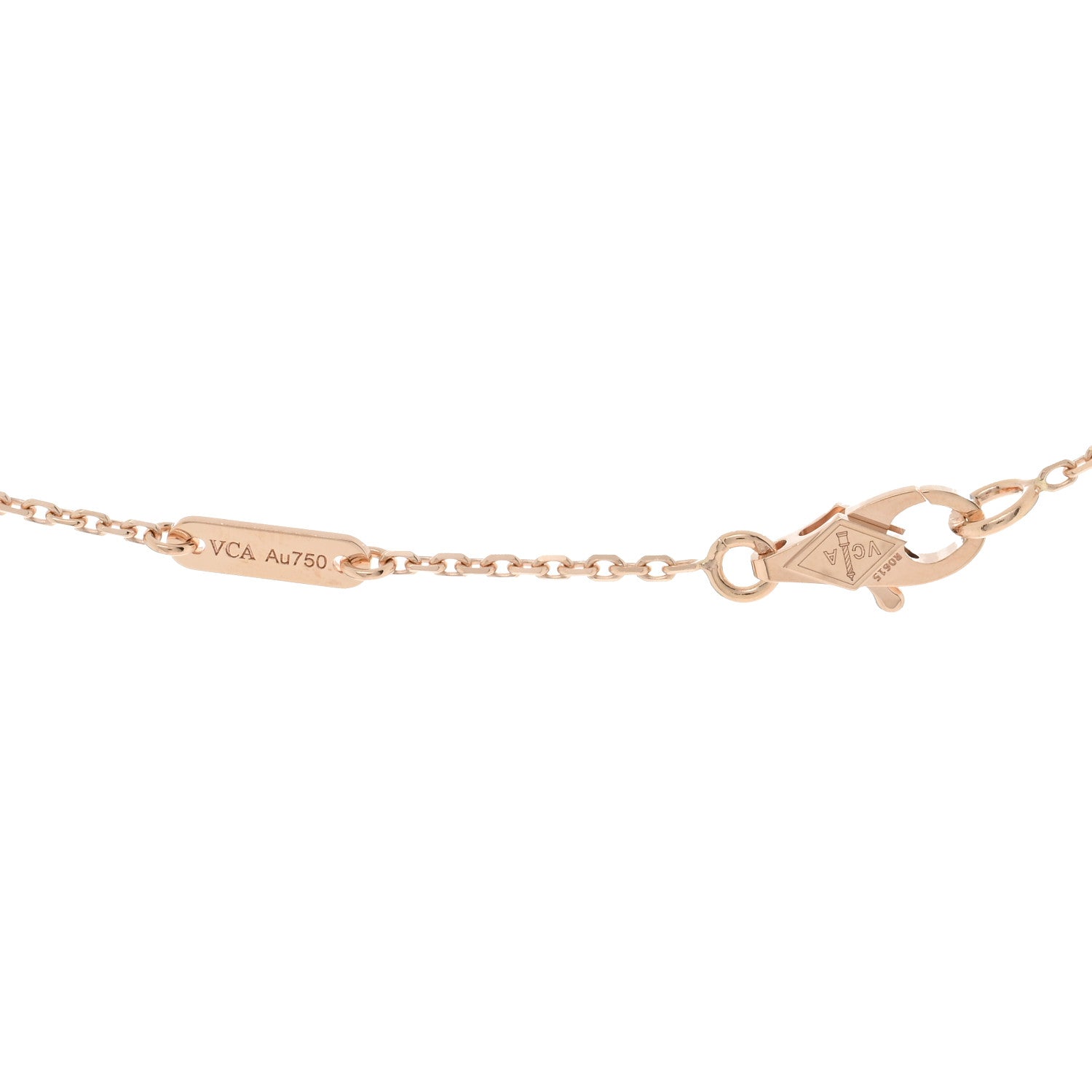 Van Cleef & Arpels 18K Rose Gold Carnelian Sweet Alhambra Heart Pendant Necklace 4 of 5
