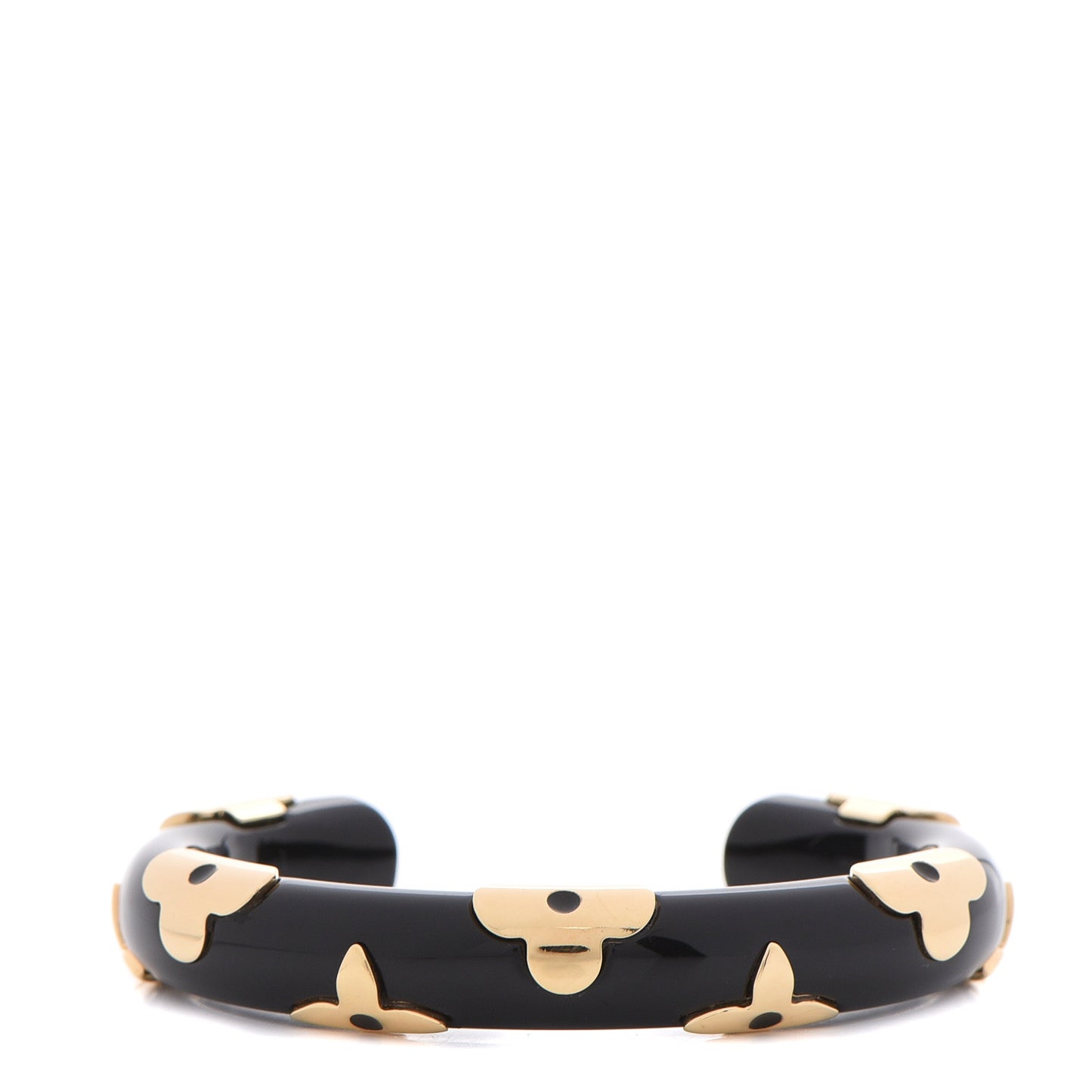Resin Daily Monogram Bracelet S Black