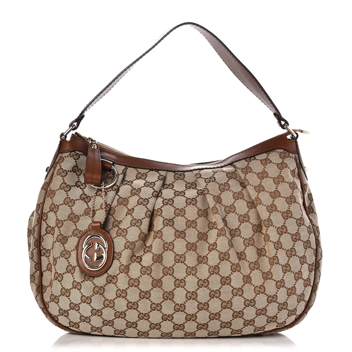 Gucci Monogram Medium Sukey Hobo Brown 1 of 7