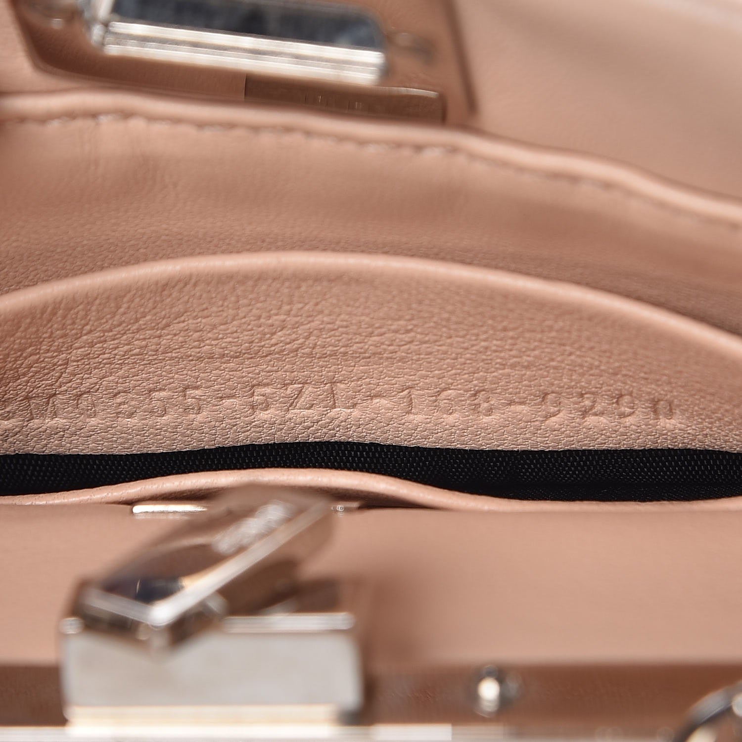Fendi Sequin Embellished Micro Peekaboo Iconic Satchel Blush 7 of 7