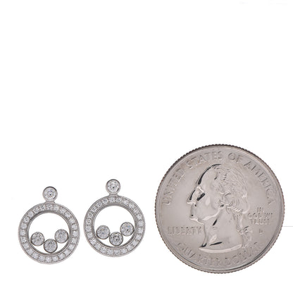 Chopard 18K White Gold Happy Diamonds Icons Drop Earrings 2 of 4