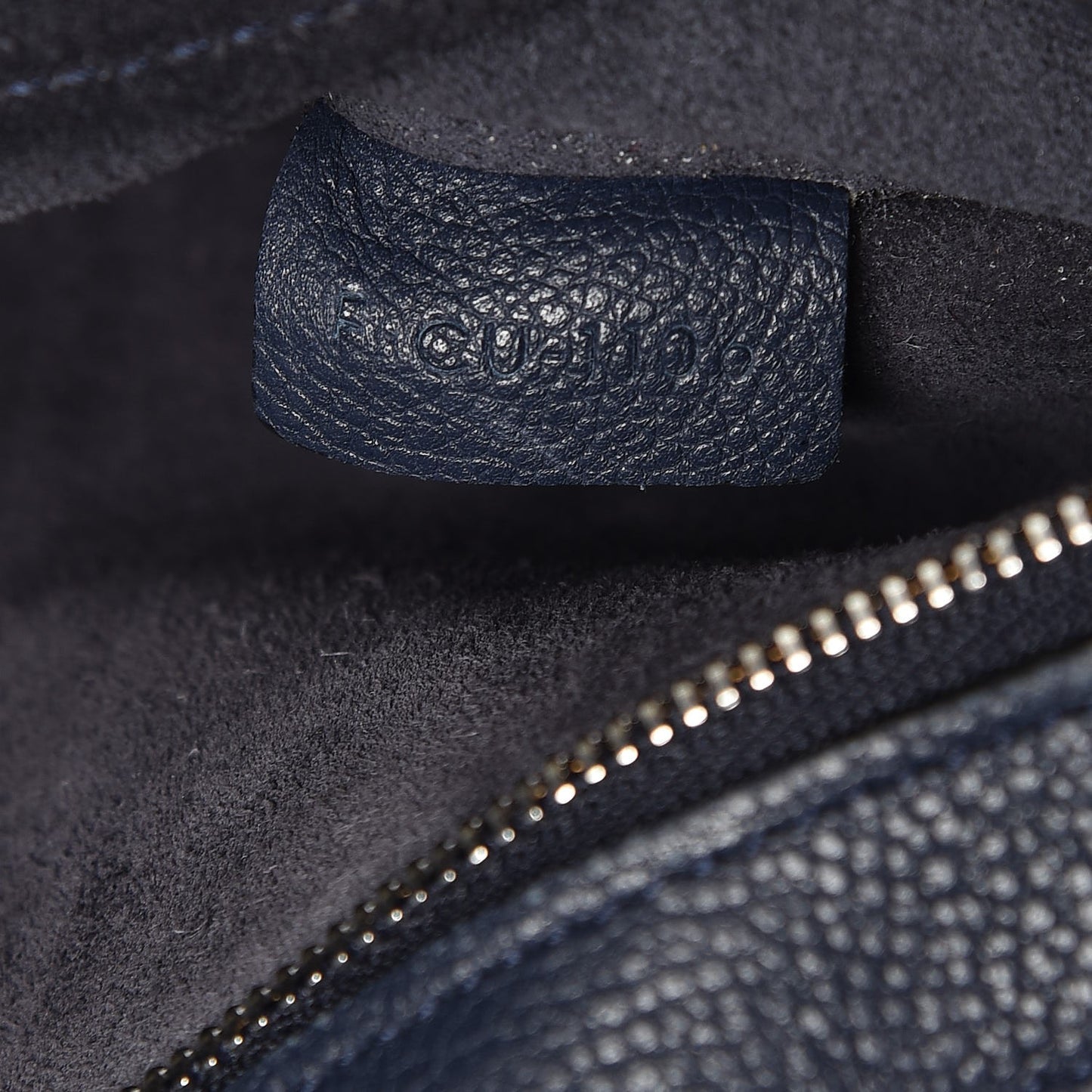 Soft Grained Calfskin Small Belt Cabas Phantom Dark Blue