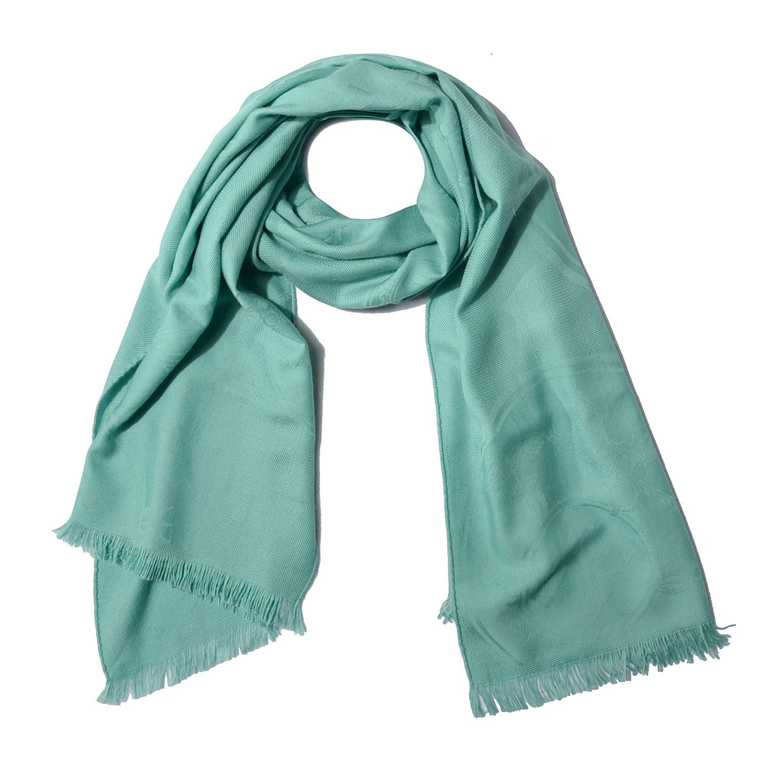 Hermes Silk Cashmere New Libris Stole Veronese 1 of 5