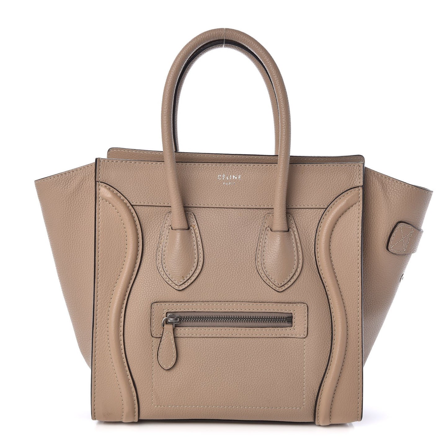 Drummed Calfskin Micro Luggage Dune