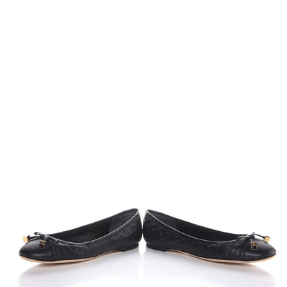 Louis Vuitton Calfskin Embossed Monogram Debbie Ballerina Flats 38.5 Black 6 of 11