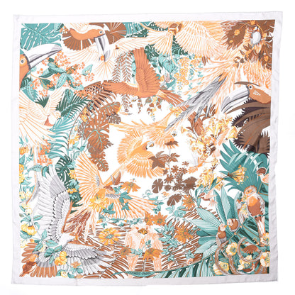 Hermes Silk Carnaval des Oiseaux Shawl 140 1 of 5