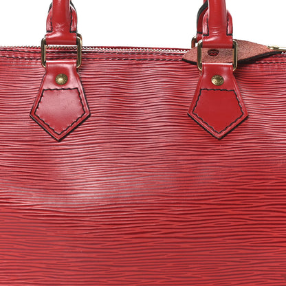 Louis Vuitton Epi Speedy 25 Castillan Red 8 of 11