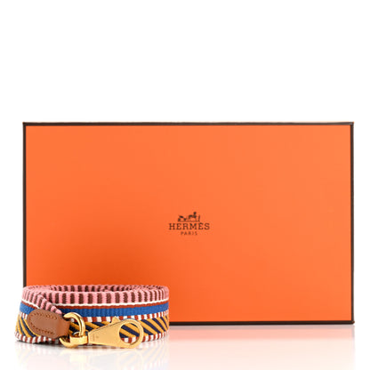 Hermes Toile Swift 25mm Sangle Cavale Shoulder Strap Amber Rose Ete Gold 6 of 6