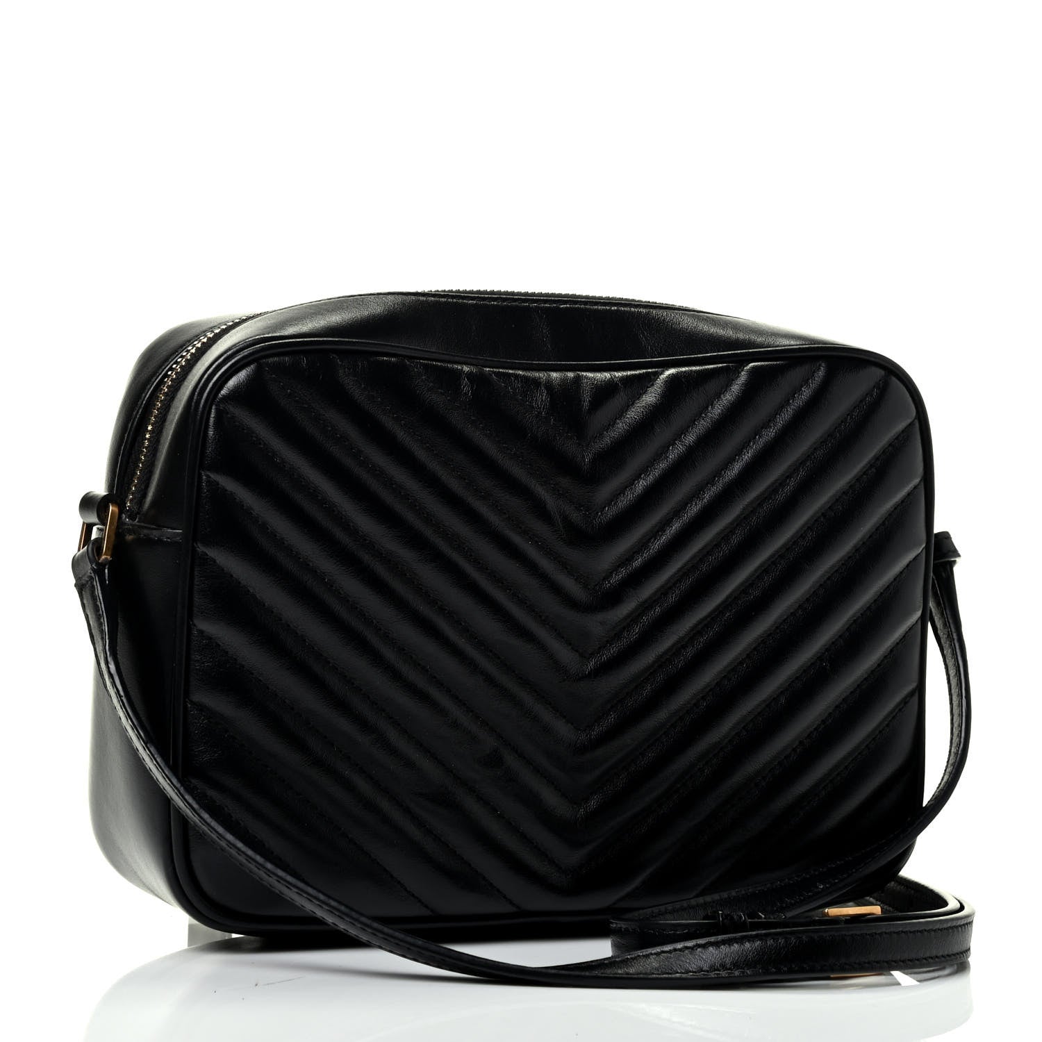 Saint Laurent Calfskin Matelasse Monogram Lou Camera Bag Black 2 of 4