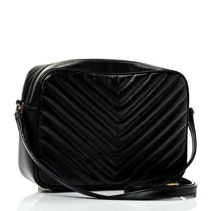 Saint Laurent Calfskin Matelasse Monogram Lou Camera Bag Black 2 of 4