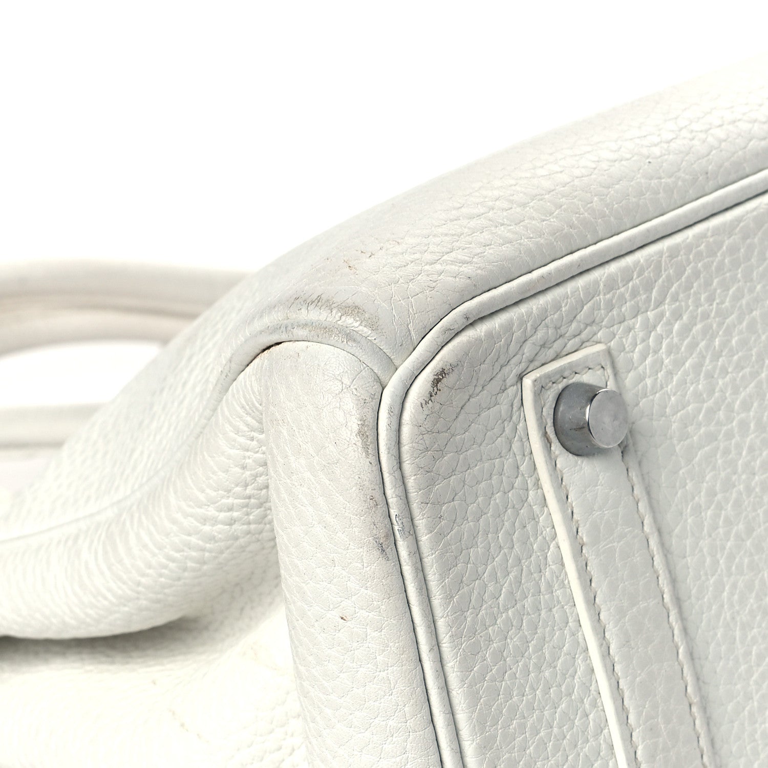 Hermes Taurillon Clemence Lizard Club Birkin 35 Blanc Gris Perle Sanguine 11 of 18