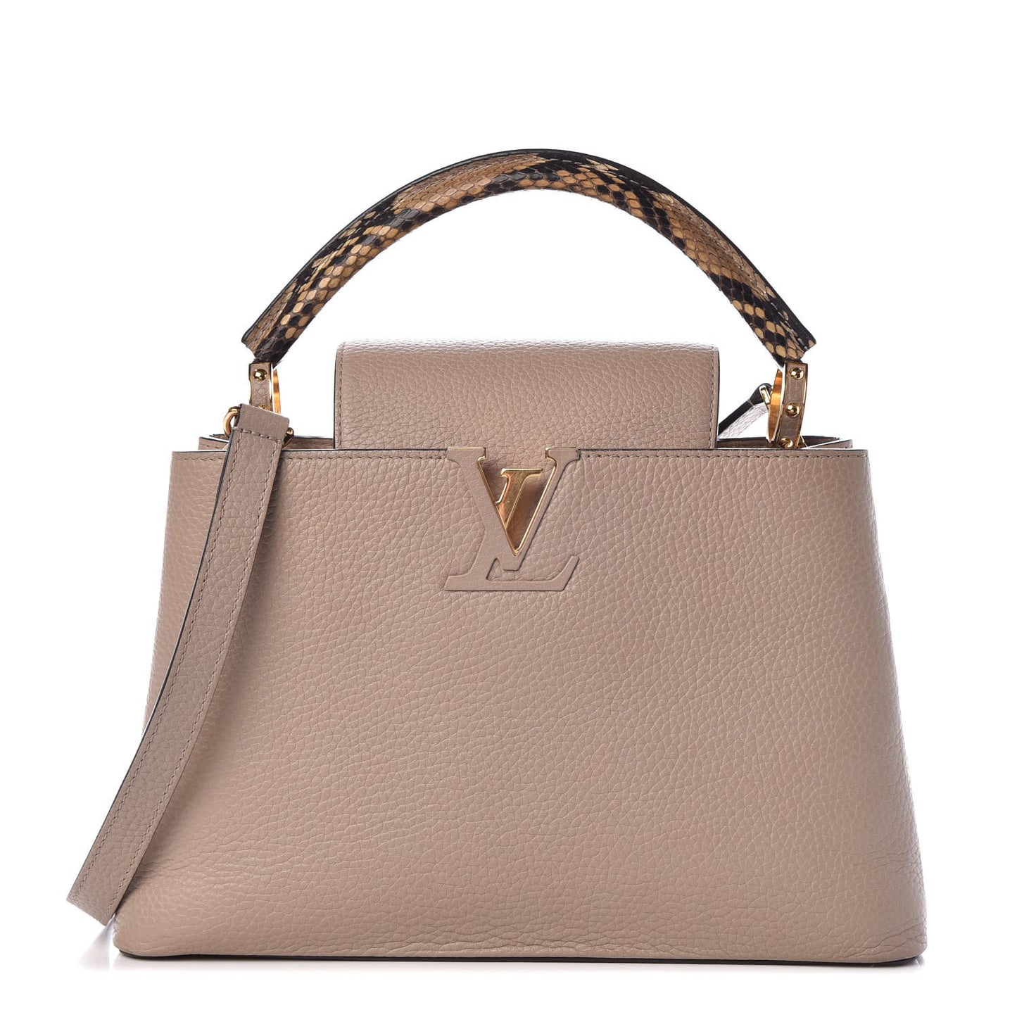 Taurillon Python Capucines PM Galet