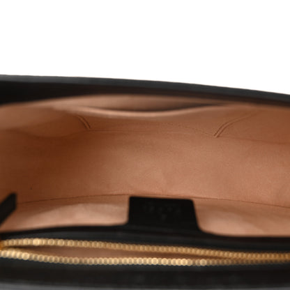 Gucci GG Supreme Monogram Calfskin Small Padlock Messenger Shoulder Bag Beige Black Cuir 5 of 11