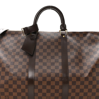 Louis Vuitton Damier Ebene Keepall Bandouliere 55 7 of 9