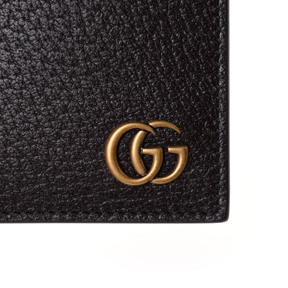 Gucci Calfskin Boar Effect GG Marmont Bi-Fold Wallet Black 8 of 9