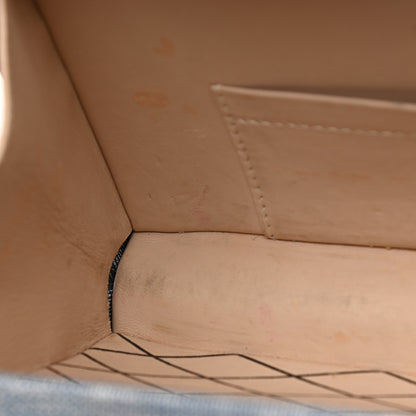 Louis Vuitton Coated Canvas Denim Petite Malle Blue 11 of 12