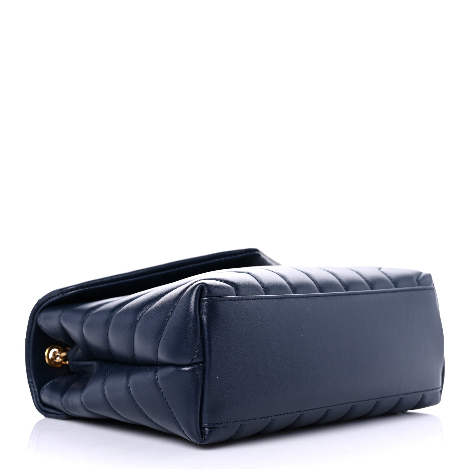 Saint Laurent Calfskin Y Quilted Monogram Small Loulou Chain Satchel Denim Brut 4 of 10