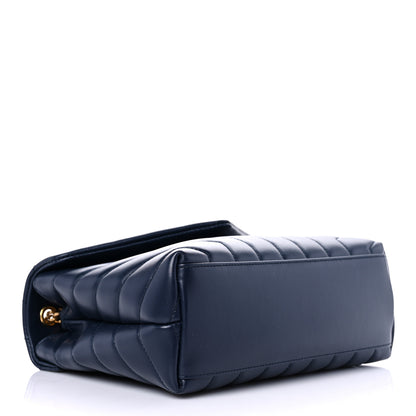 Saint Laurent Calfskin Y Quilted Monogram Small Loulou Chain Satchel Denim Brut 4 of 10