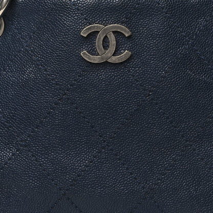 Chanel Distressed Caviar Outdoor Ligne Tote Navy 8 of 12