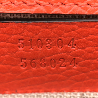 Gucci Dollar Calfskin Small Interlocking G Shoulder Bag Sun Orange 7 of 13