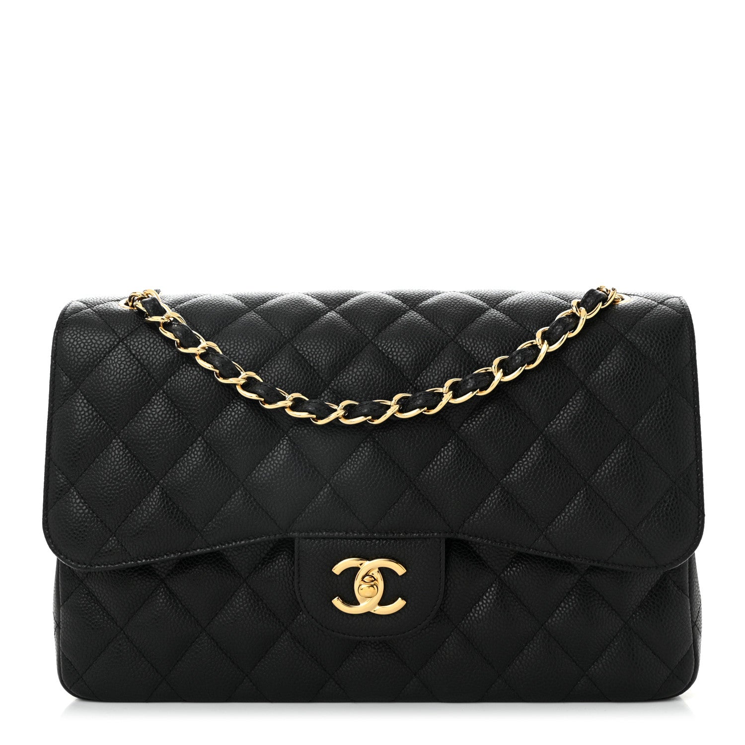 Chanel Caviar Quilted Jumbo Double Flap Black 1 of 11