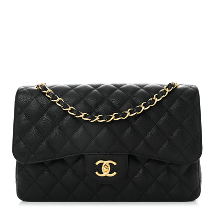 Chanel Caviar Quilted Jumbo Double Flap Black 1 of 11
