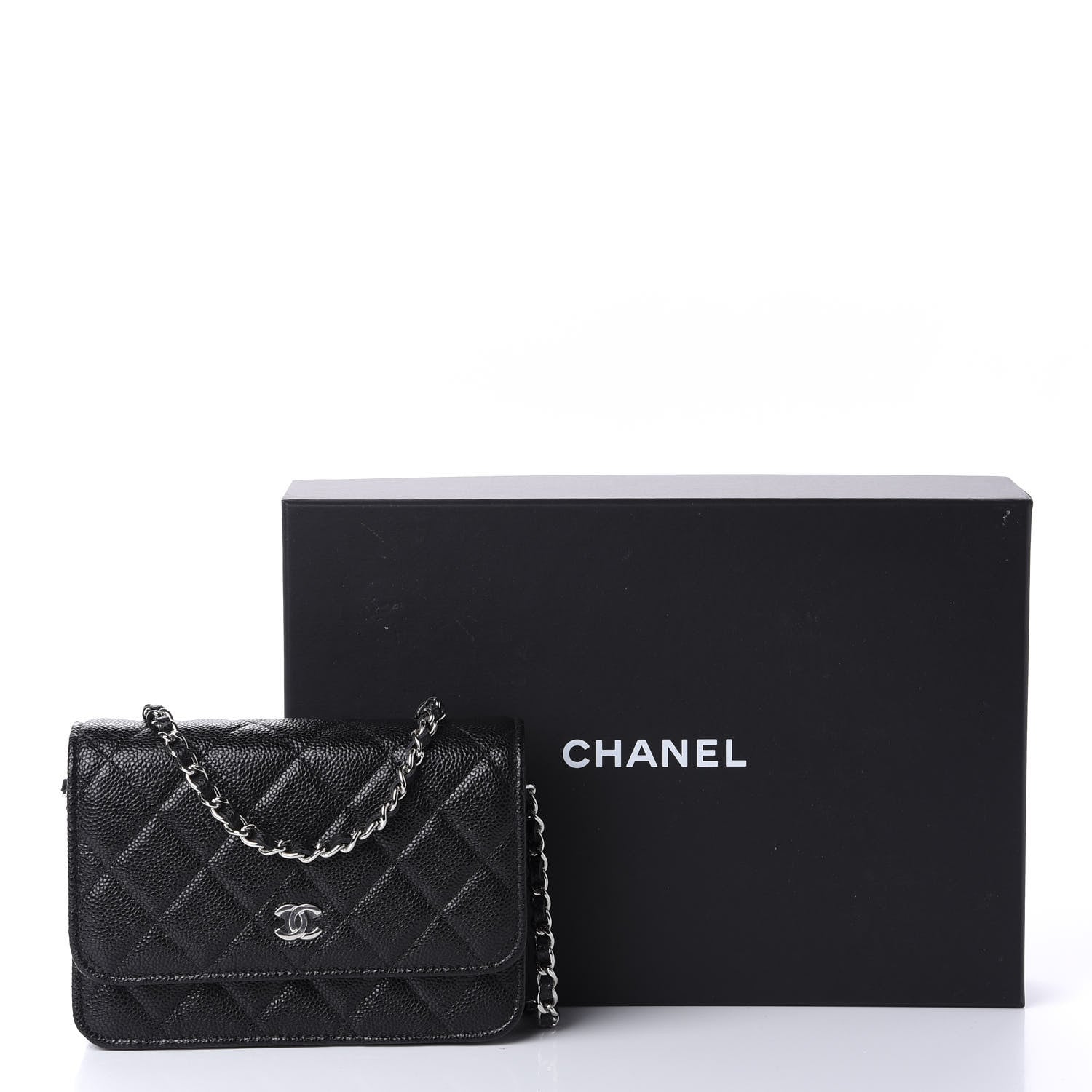 Chanel Caviar Quilted Mini Wallet On Chain WOC Black 11 of 11